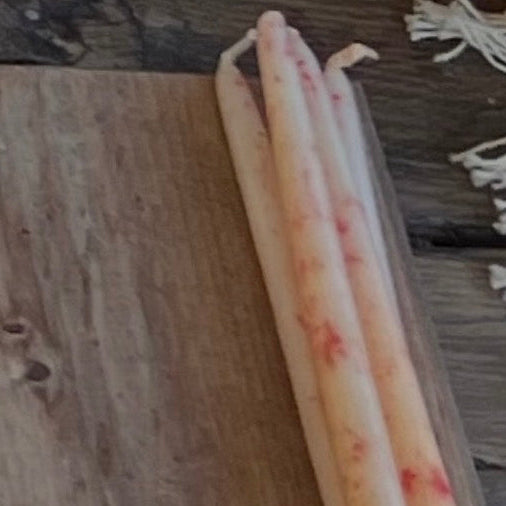 Thin Mottled Pillar Candle Set