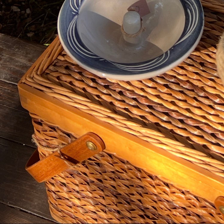 Vintage 1960’s Square Picnic Basket