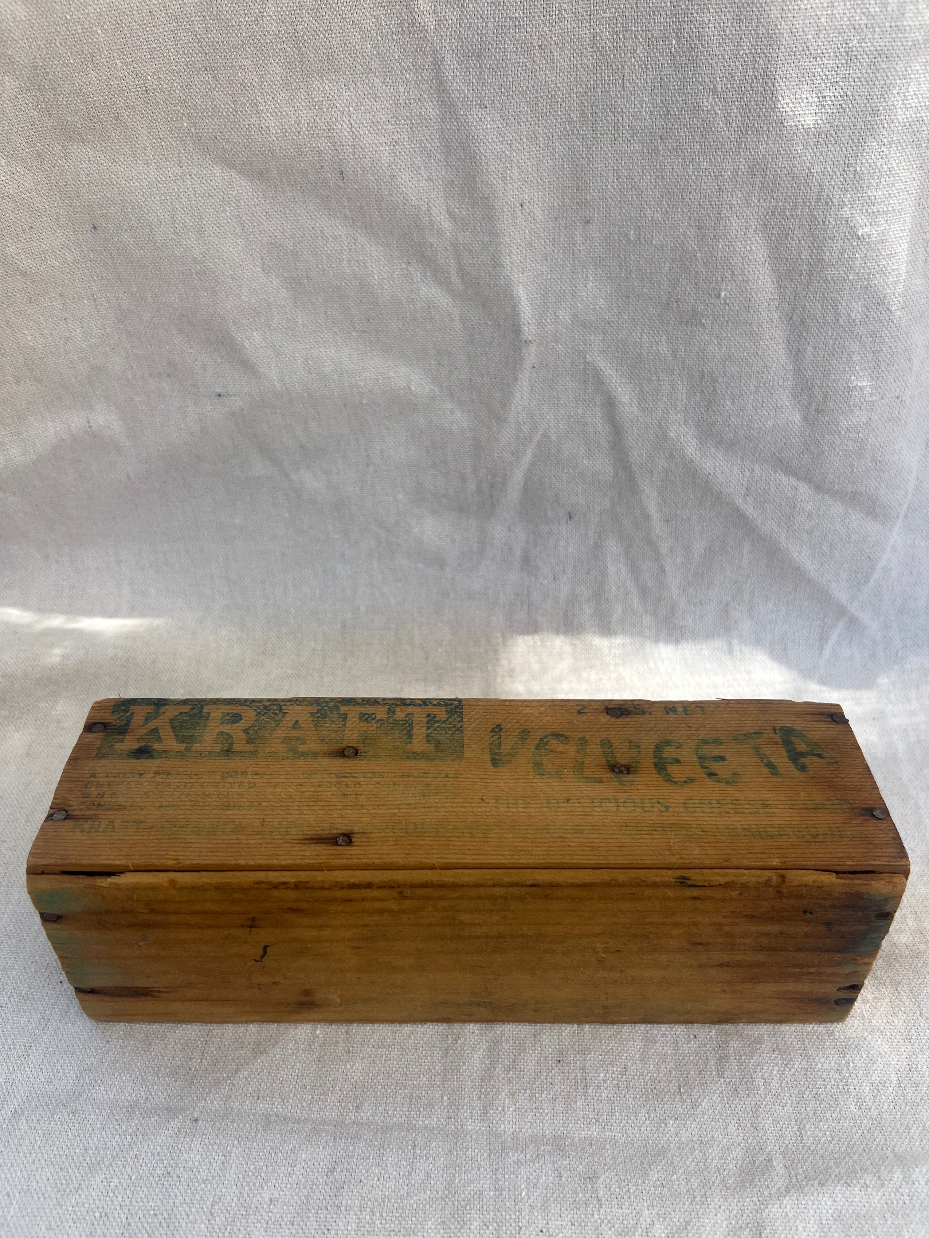 Vintage Velveeta Wood Box