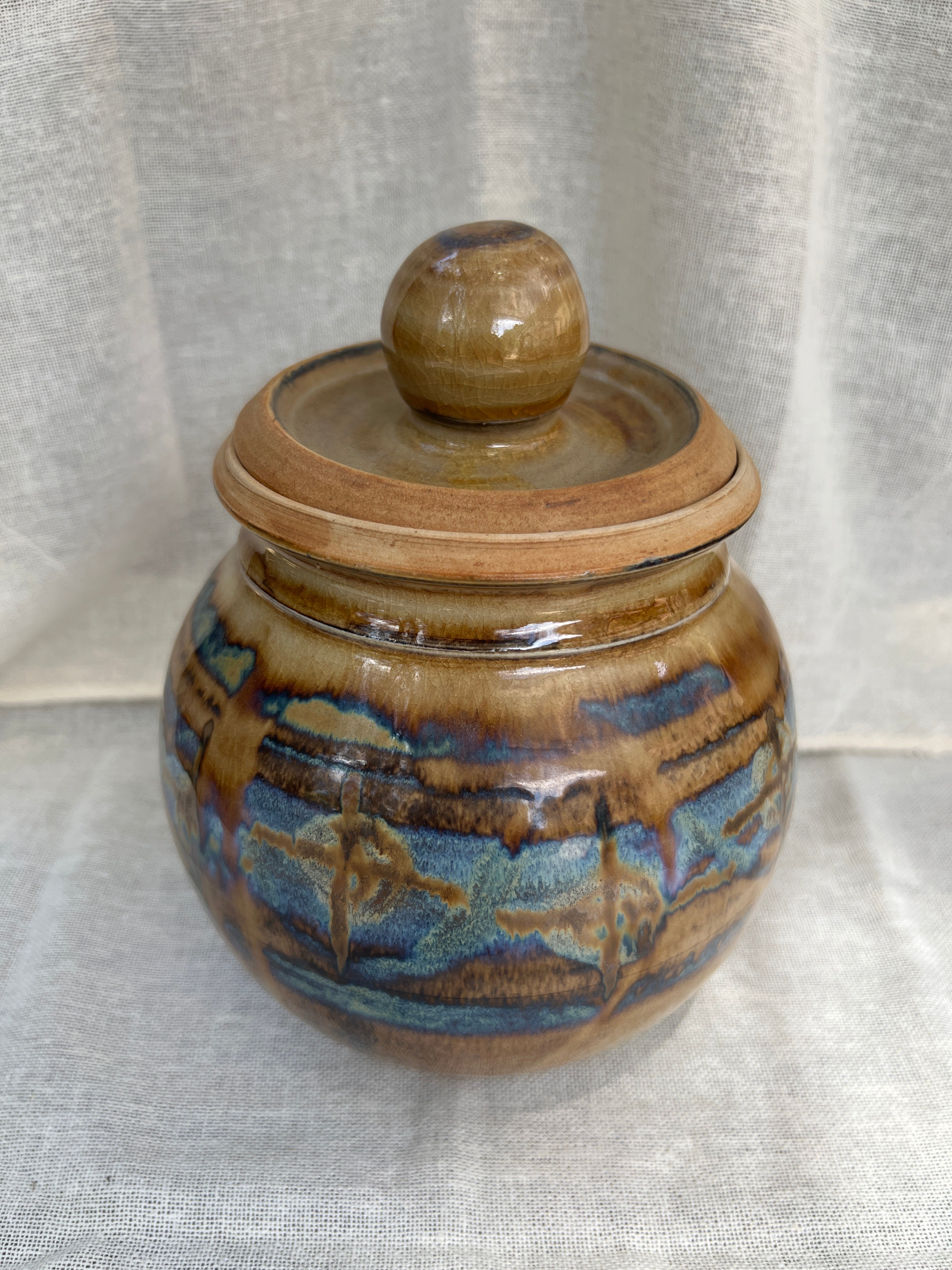 Tenmoku Lidded Pot