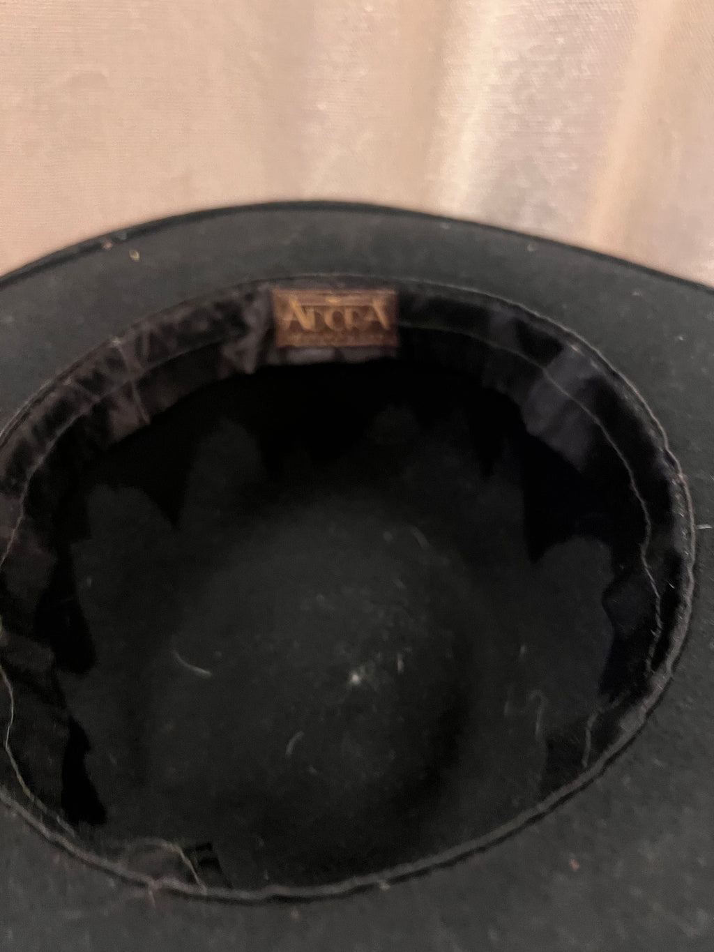 Short Brimmed Vintage Hat w/Mud Cloth Band