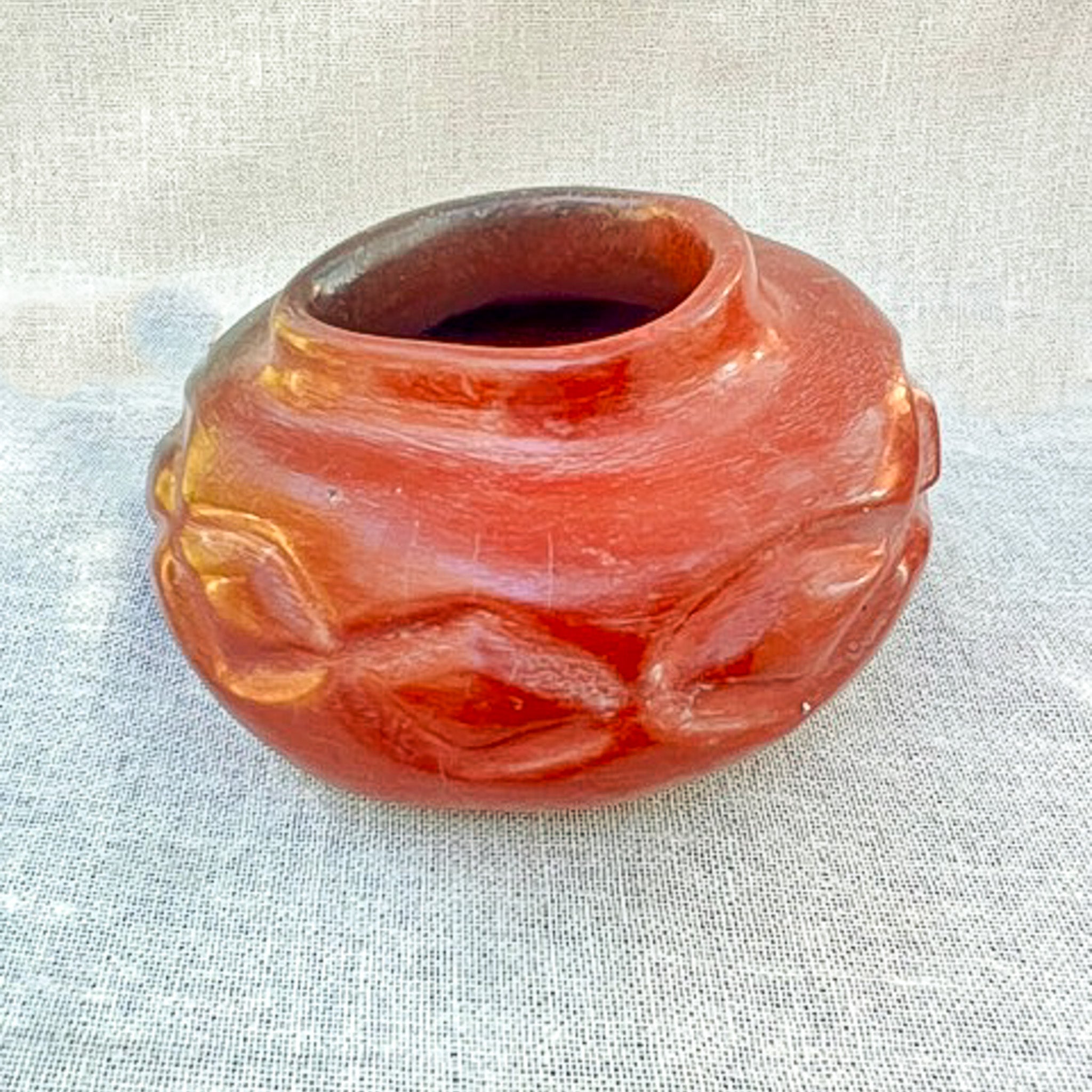 Vintage Raku Pottery Vessel – 1970s–80s signed studio pottery