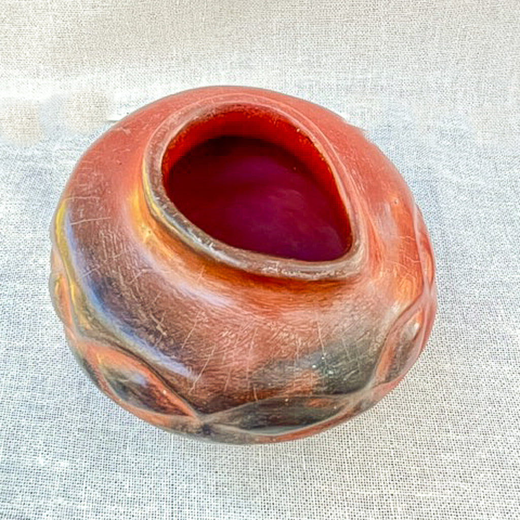 Vintage Raku Pottery Vessel – 1970s–80s signed studio pottery