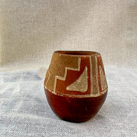 Hand Painted 1960's Vintage Southwestern Studio Pottery Mini Vase