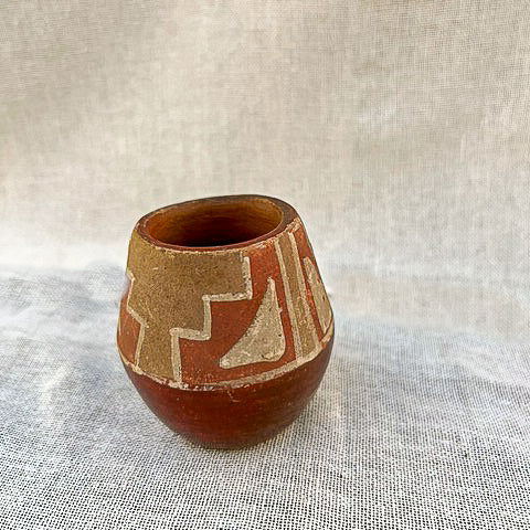 Hand Painted 1960's Vintage Southwestern Studio Pottery Mini Vase
