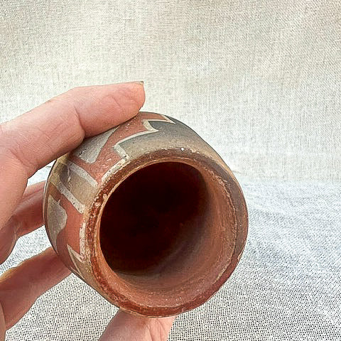 Hand Painted 1960's Vintage Southwestern Studio Pottery Mini Vase