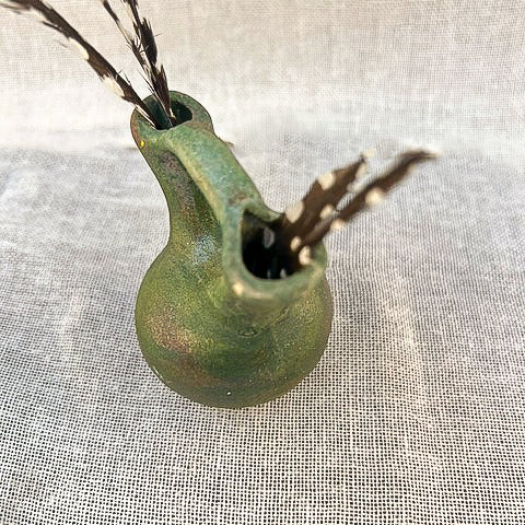 Vintage Mini Southwestern Wedding Vase – Hand Painted Ceramic Pottery