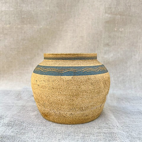 Vintage Handmade Stoneware Studio Pottery Cactus Planter Pot