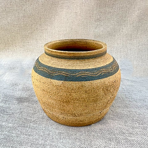 Vintage Handmade Stoneware Studio Pottery Cactus Planter Pot