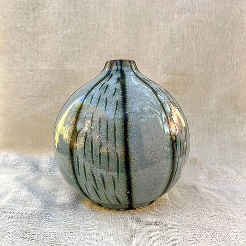 Vintage Hand Thrown Stoneware Signed Studio Pottery Vase
