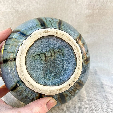 Vintage Hand Thrown Stoneware Signed Studio Pottery Vase