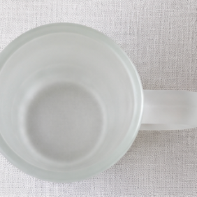 Vintage Frosted Glass Beer Mug Set of 4