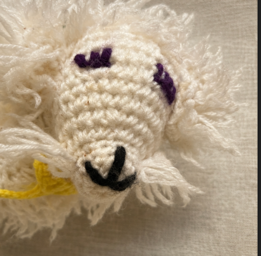 Vintage Folk Art Yarn Plush Doggie