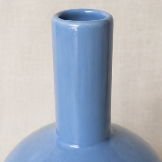 Vintage Hutschenreuther Italy Blue Ceramic Vase