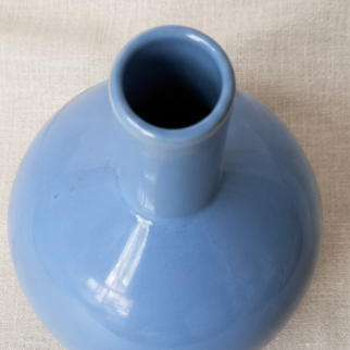 Vintage Hutschenreuther Italy Blue Ceramic Vase