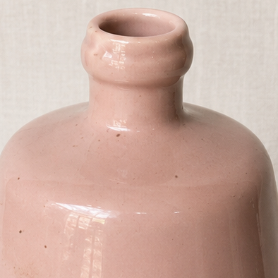Blush Pink Mid Century Porcelain Vase