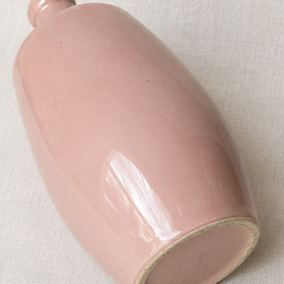 Blush Pink Mid Century Porcelain Vase