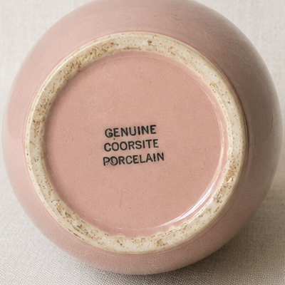 Blush Pink Mid Century Porcelain Vase
