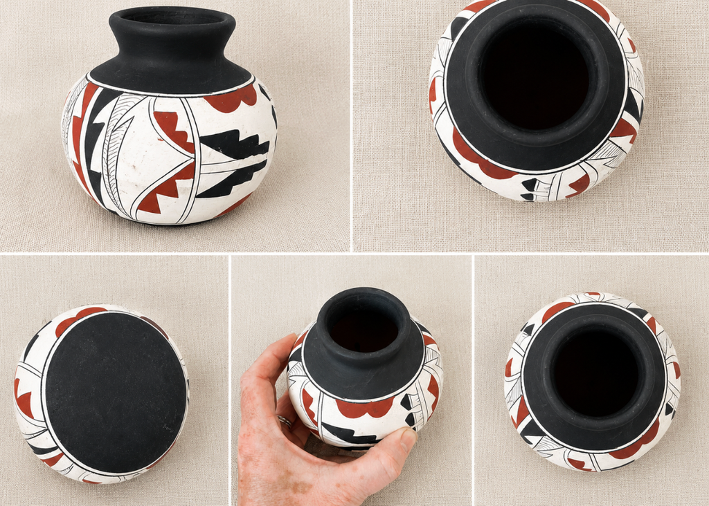Vintage Hand-Painted Southwest Pottery Vase