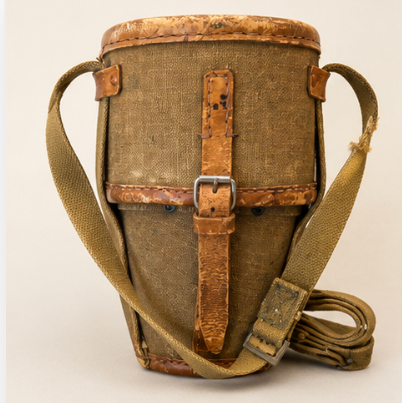 Vintage Military Canvas & Leather Binocular / Field Case