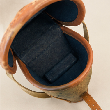Vintage Military Canvas & Leather Binocular / Field Case
