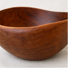 Vintage Finnish Genuine Wood Bowl – Mid Century Scandinavian Hand-Carved Decorative Serving Bowl