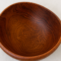 Vintage Finnish Genuine Wood Bowl – Mid Century Scandinavian Hand-Carved Decorative Serving Bowl
