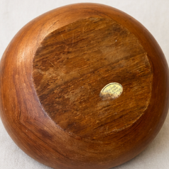 Vintage Finnish Genuine Wood Bowl – Mid Century Scandinavian Hand-Carved Decorative Serving Bowl