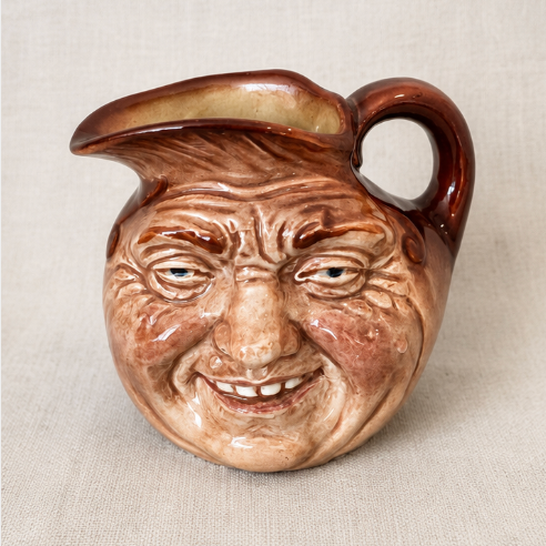 Vintage Burlington Ware "Barl Old Lad" Character Jug / Toby Pitcher – England